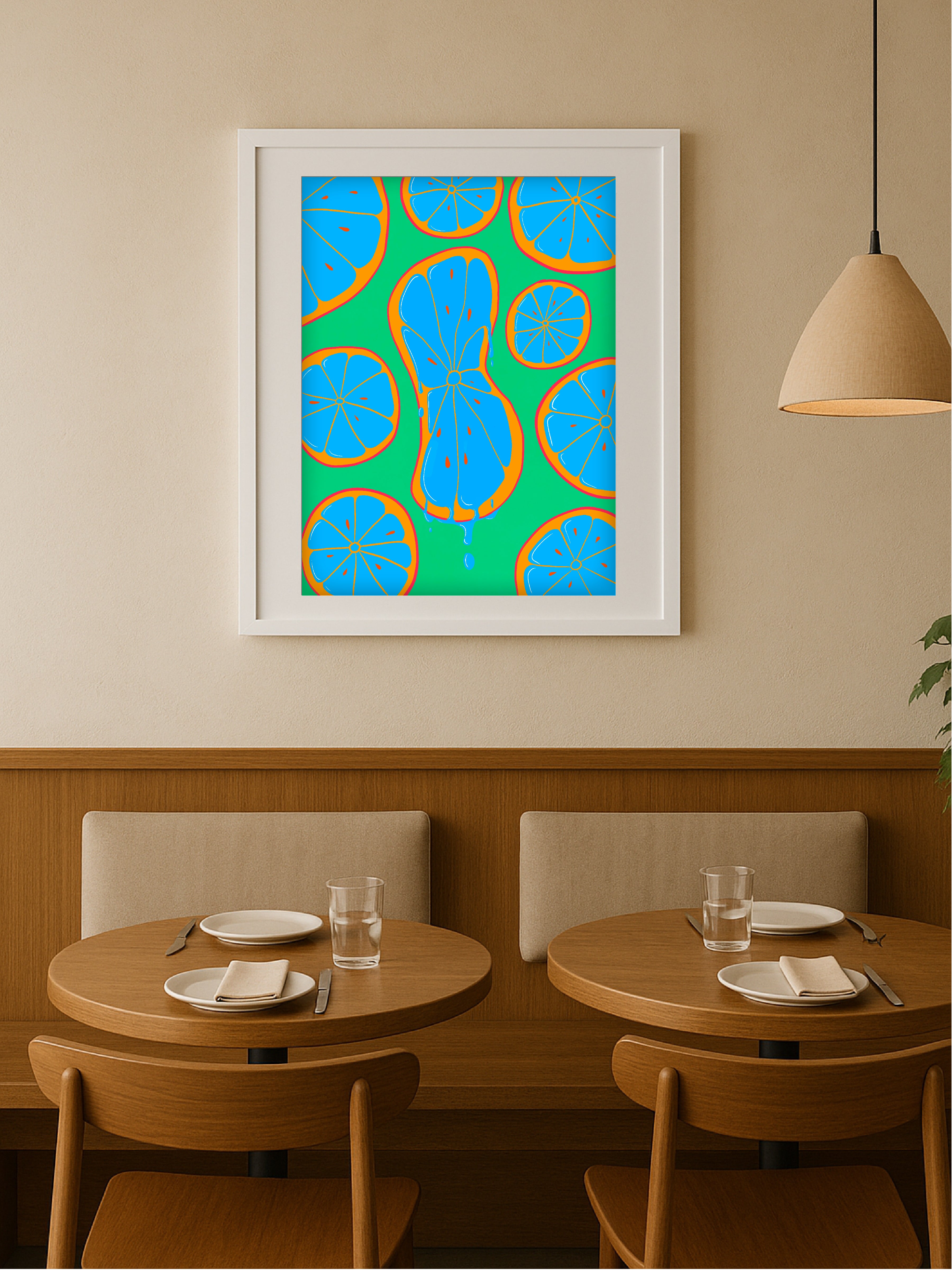 Citric Squeeze Blue Poster