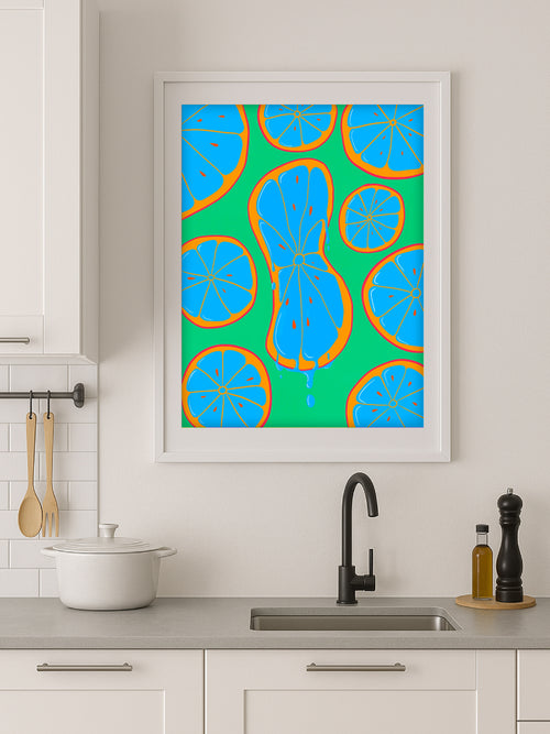 Citric Squeeze Blue Poster