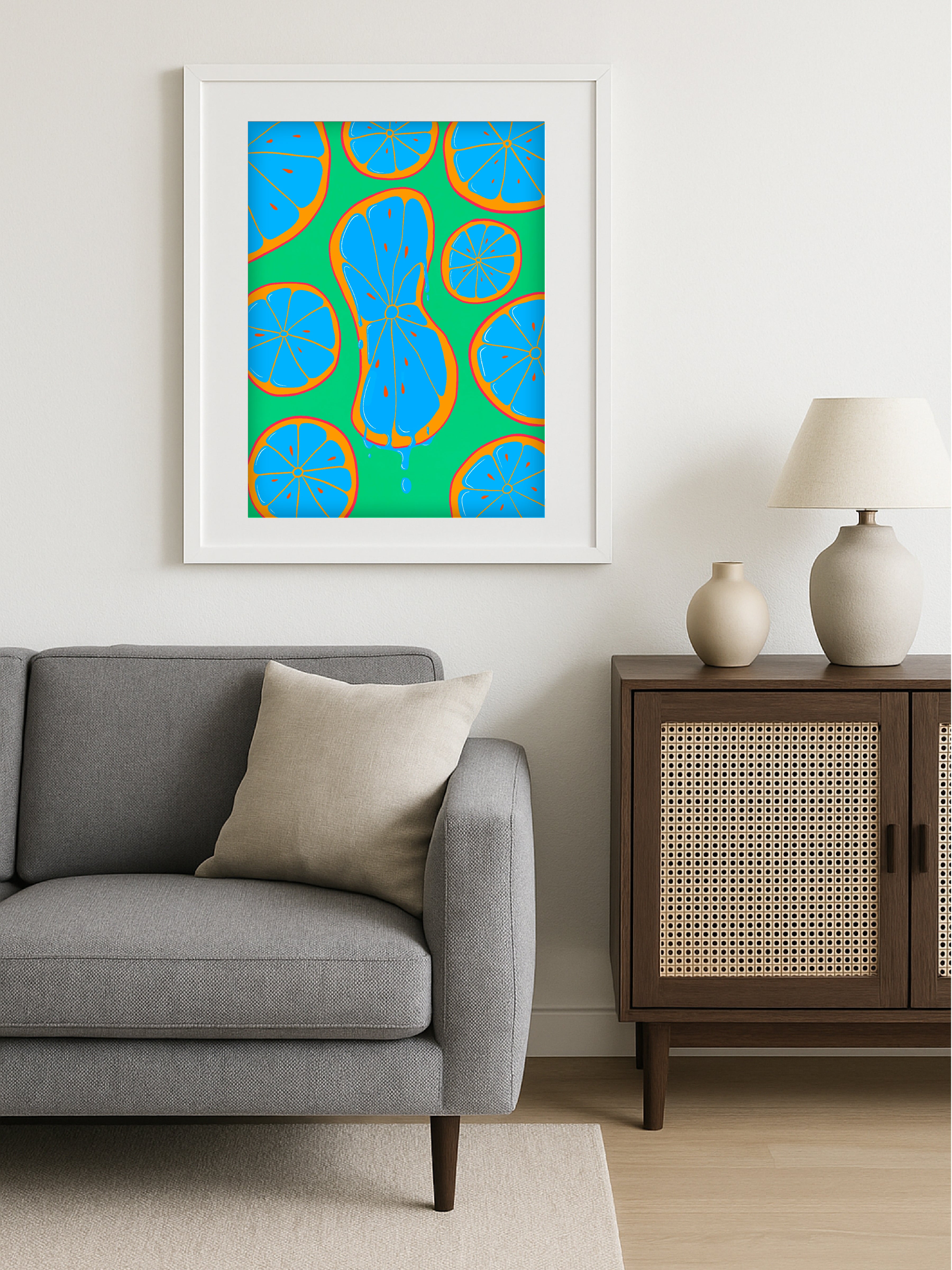 Citric Squeeze Blue Poster