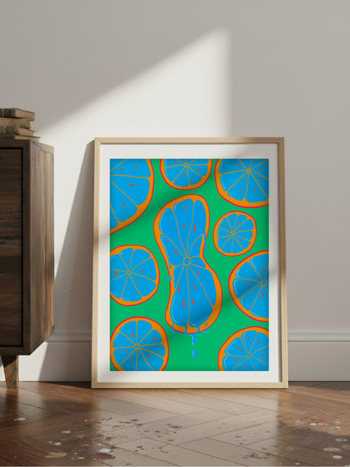 Citric Squeeze Blue Poster