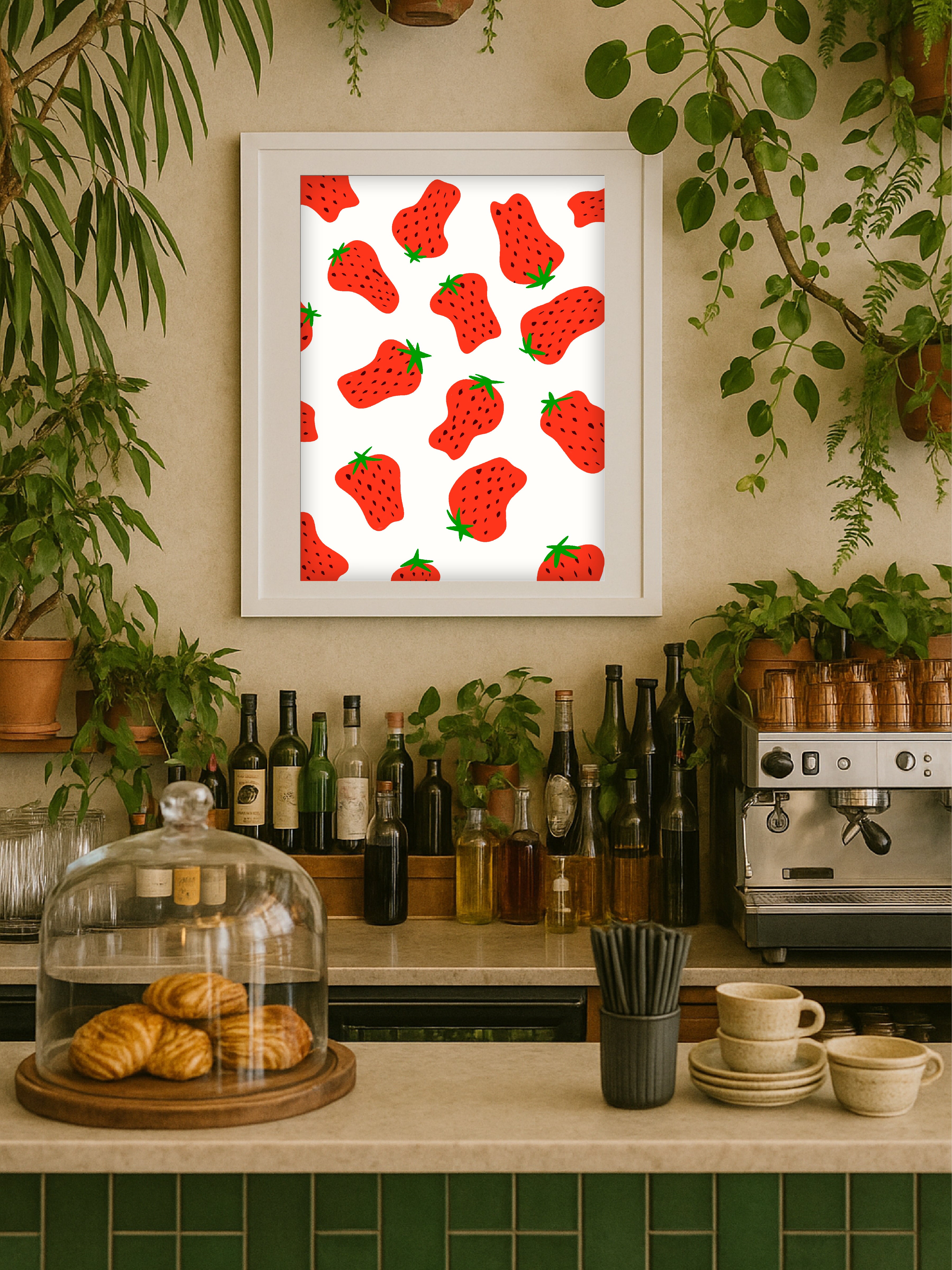 Red Strawberry Poster