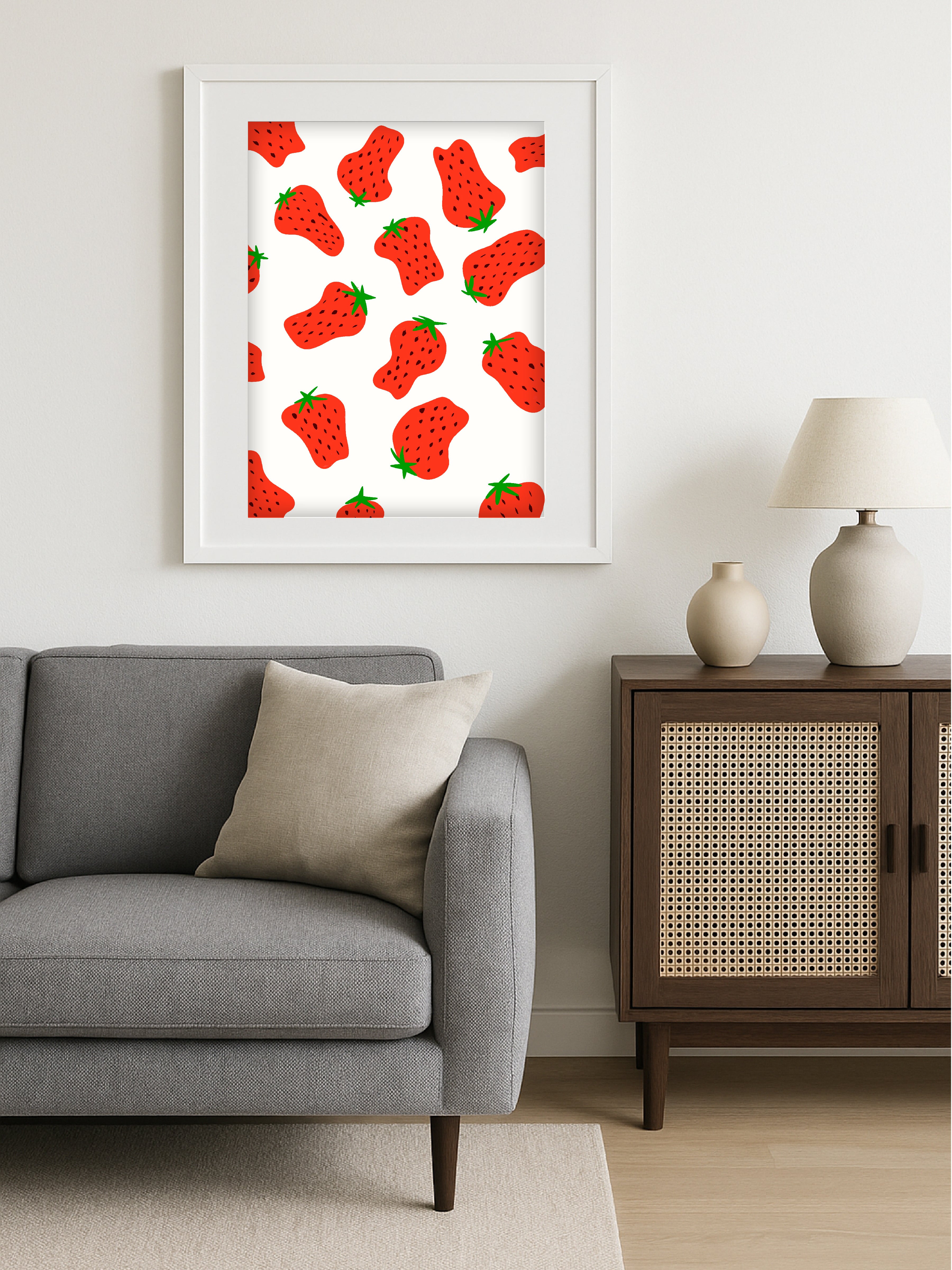 Red Strawberry Poster